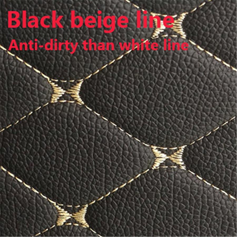 4pcs Coffee Color PU Leather Auto Car Floor Mats Front Rear Liner Weather Set