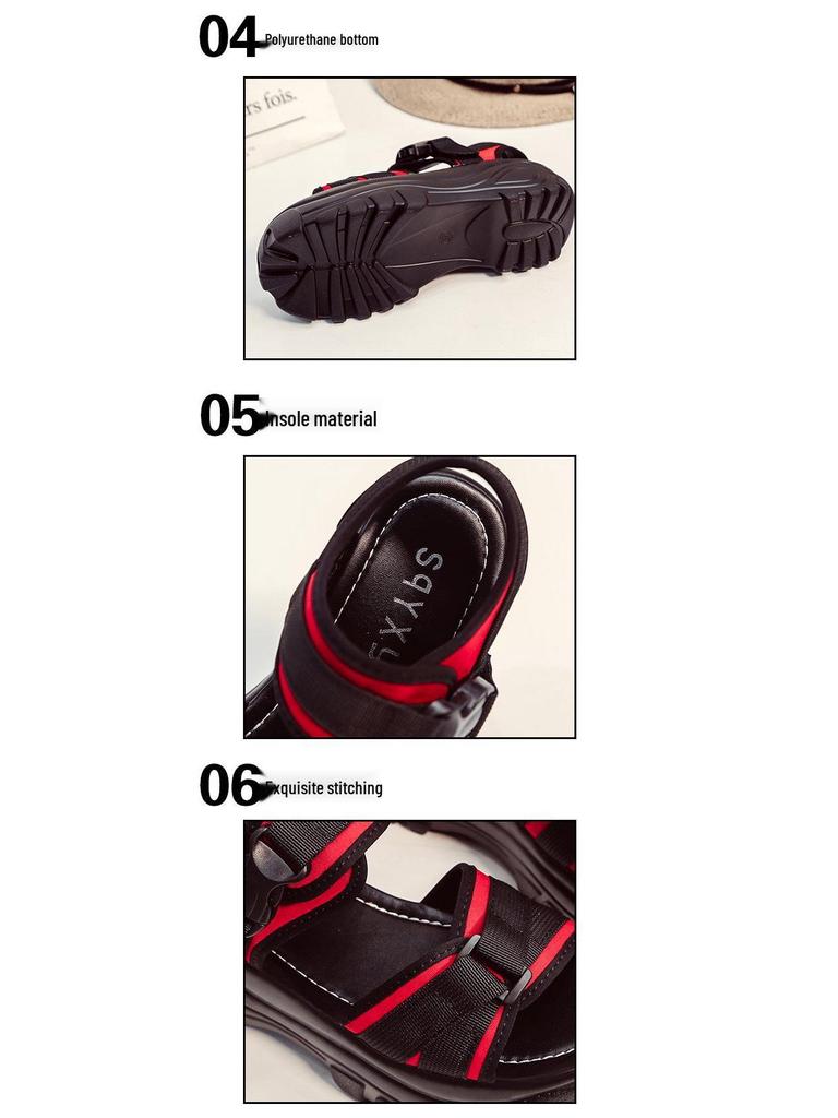 2020 Summer Women's Velcro Platform Wedge Sandals with Thick Soles