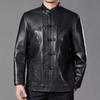 Autumn Men Pu Leather Tang Suit Jacket Chinese Traditional Ethnic Loose Casual Dad Coat Vintage Streetwear Windproof Outerwear