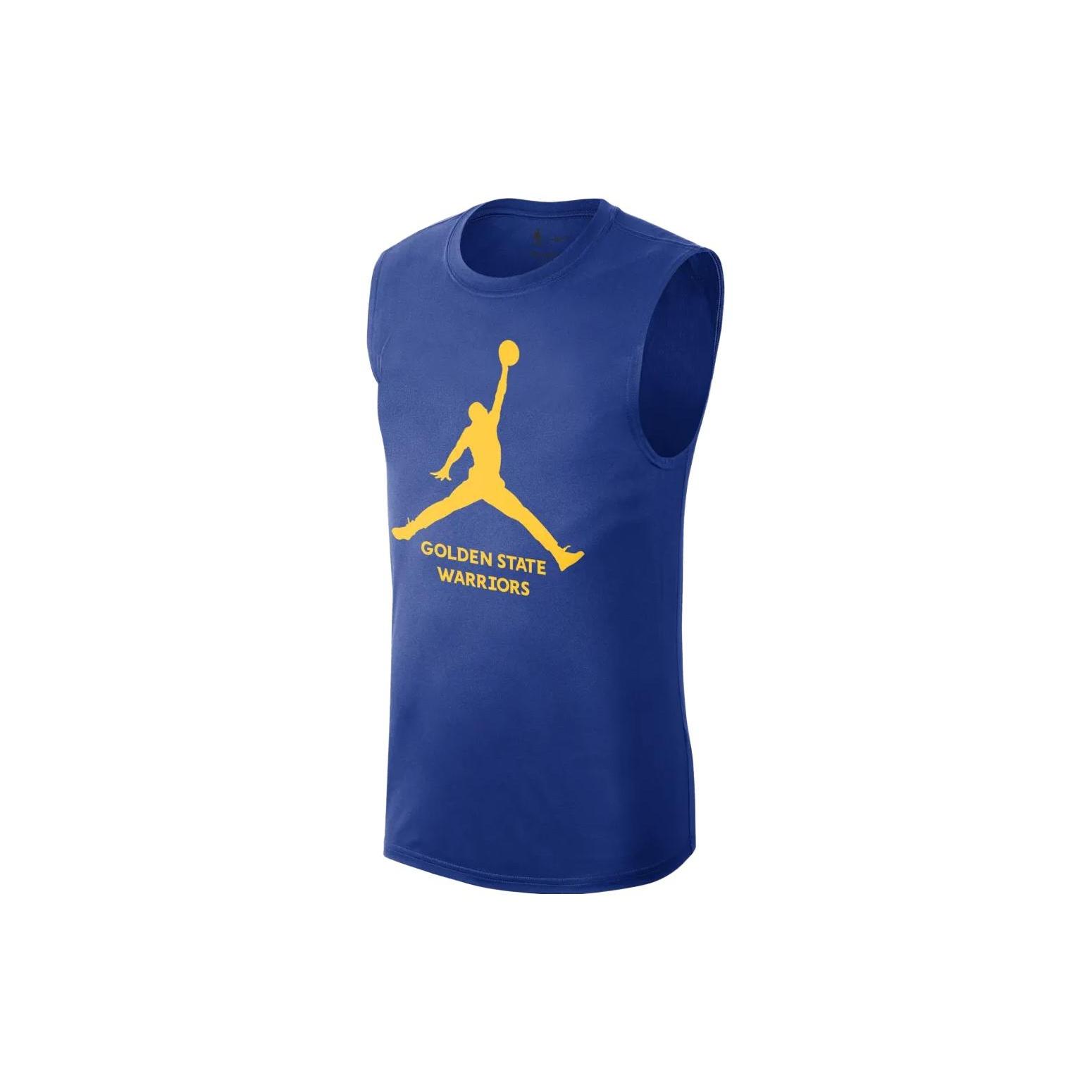 Air Jordan Logo x NBA Golden State Warriors Essential Tank Blue Men s FQ1971-495 L