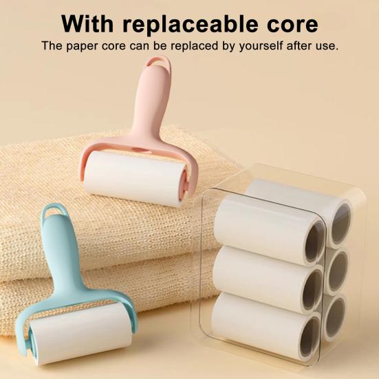 Lint Roller for Pet Hair Portable Handheld Cat Dog Hair Remover with 3 Refills for Laundry Clothes Couch Carpet Bedding Furniture