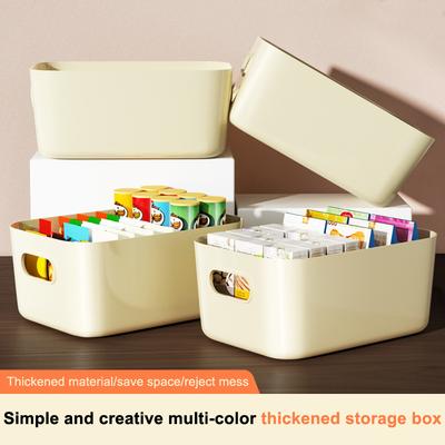 1 Stück Aufbewahrungsbox mit großem Fassungsvermögen und Deckel Haushalts-Plastik-Spielzeug-Aufbewahrungskorb Snack-Kleinkram-Aufbewahrungsbox Schreibtisch-Organizer