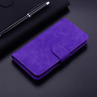 Jednobarevná kůže Pouzdro na telefon Peněženka Stojan na knihu Pro Infinix Tecno Nokia Sony LG Ženy Muži Fialový slot na kartu Magnetický nárazuvzdorný flip Cover Bag