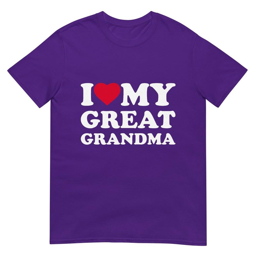 I Love My Great Grandma Heart Family Grandma Tshirt