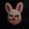 Glow Animal Mask Halloween Horror Bloody Rabbit Bear Decoration Props Simulate Fur Mask Cosplay Costume Party Decoration