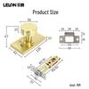 Golden Indoor Door Handle: American Style Privacy Lock for Bathroom & Bedroom