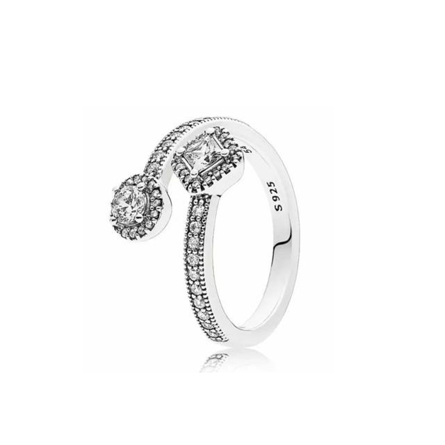 925 Silver Rings Stackable Infinite Heart Flower Crown Trinkets For Women Original Wedding Ring Jewelry Gift