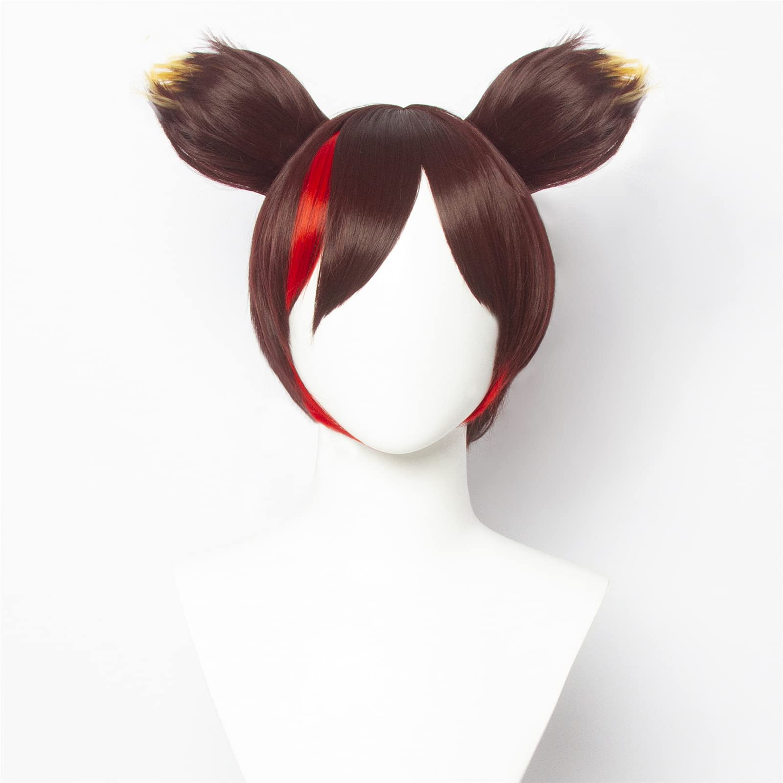 NSPSTT Genshin Impact Liyue Blazing Rhythm Xinyan Cosplay Wig Silky Easy to Genshin Impact Style Xinyan Genshin Impact Style Xinyan Cosplay Wig Rhythm
