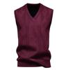 Men's Slim Fit Velvet-Thickened Knit Vest for Autumn/Winter