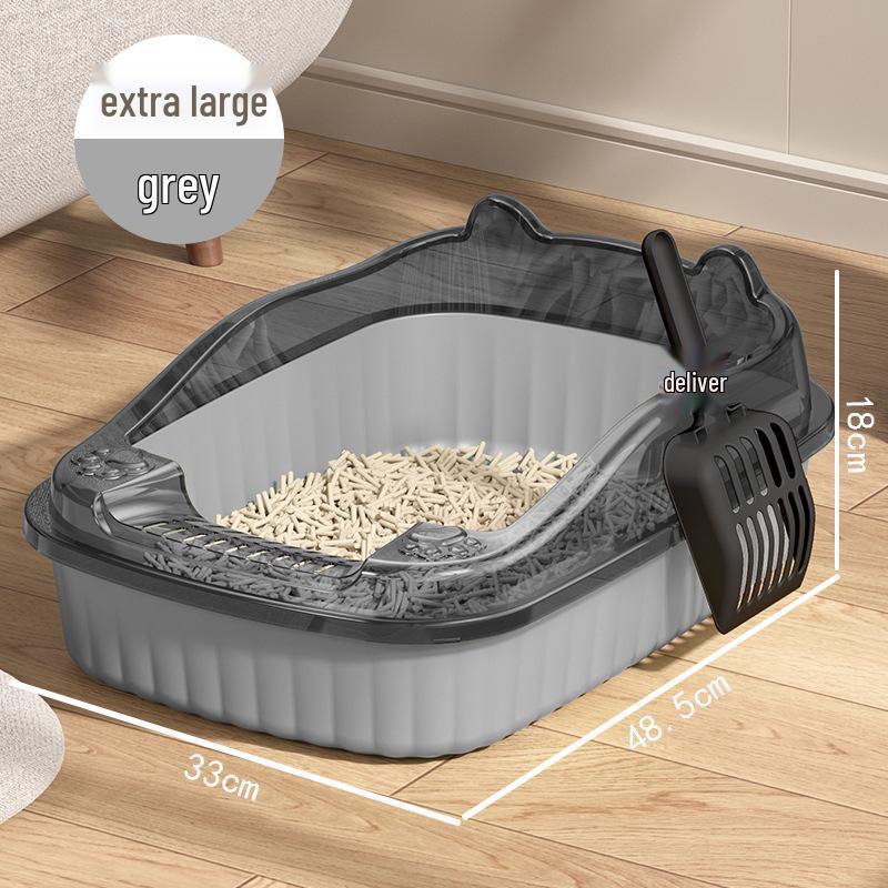 Maine Coon Extra Large Open Cat Litter Box - Anti-Splash Design for Kittens