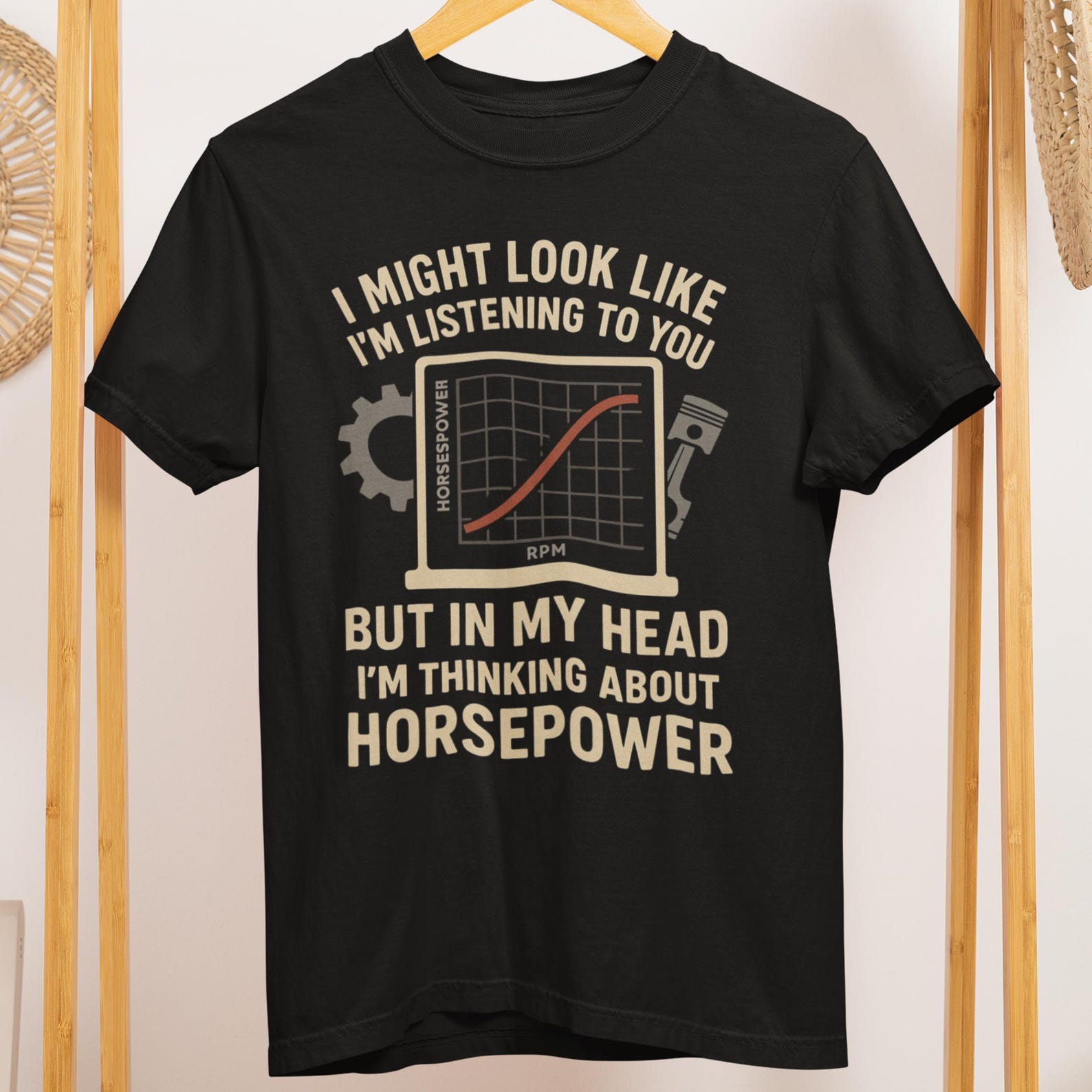 Horsepower Dyno Chart Tee – Funny Car Enthusiast Comfort Colors Shirt M