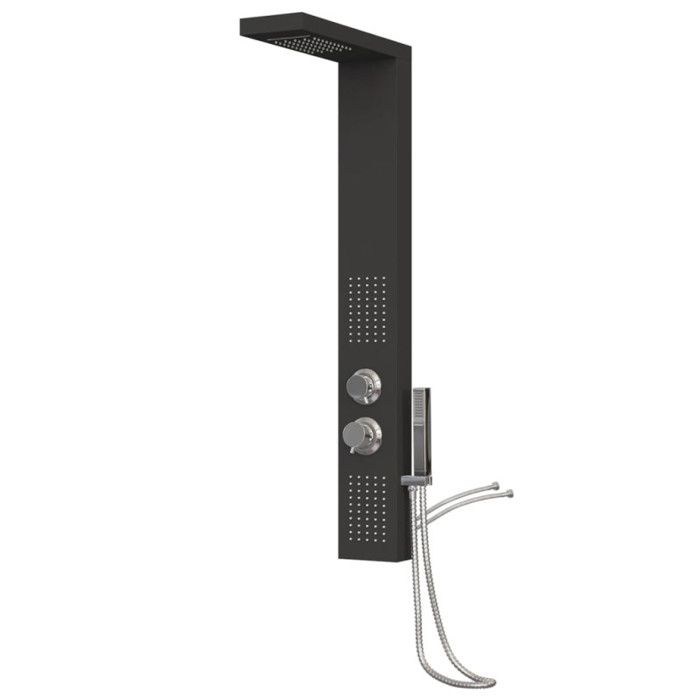 VidaXL Shower Panel System Aluminium Black