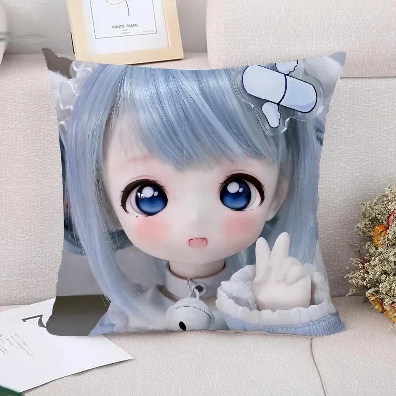 Fall Pillow Cover x B-Barbie Dolls Decorative Pillowcases  Car Decoration Sofa Cushions Cushion Covers for Bed Pillows