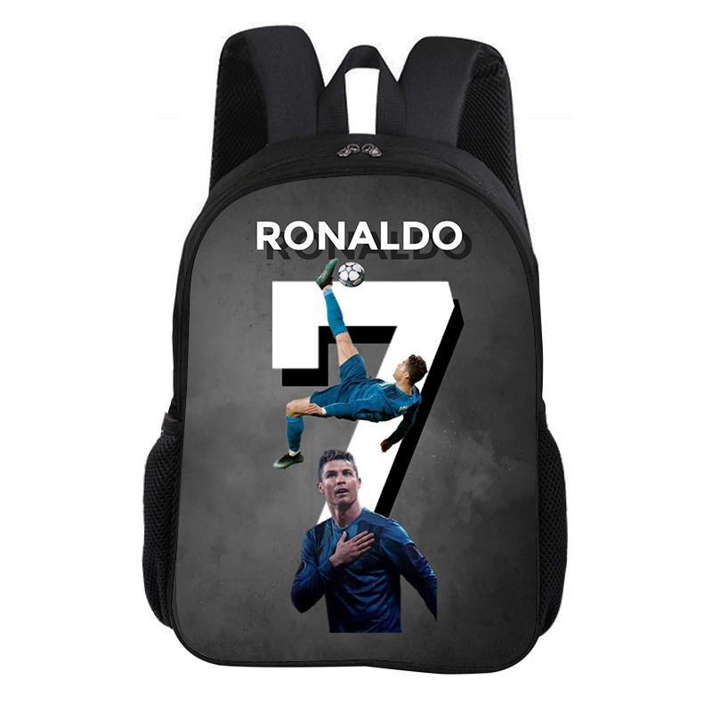 Ronaldo School Backpack CR Football Star Rucksack Child Bookbag Knapsack Fashion Schoolbag Football Sports Backpack Kids Gift