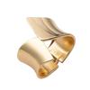 Accessories: Irregular alloy opening bracelet, metal style shiny surface, exaggerated hand ornament bracelet