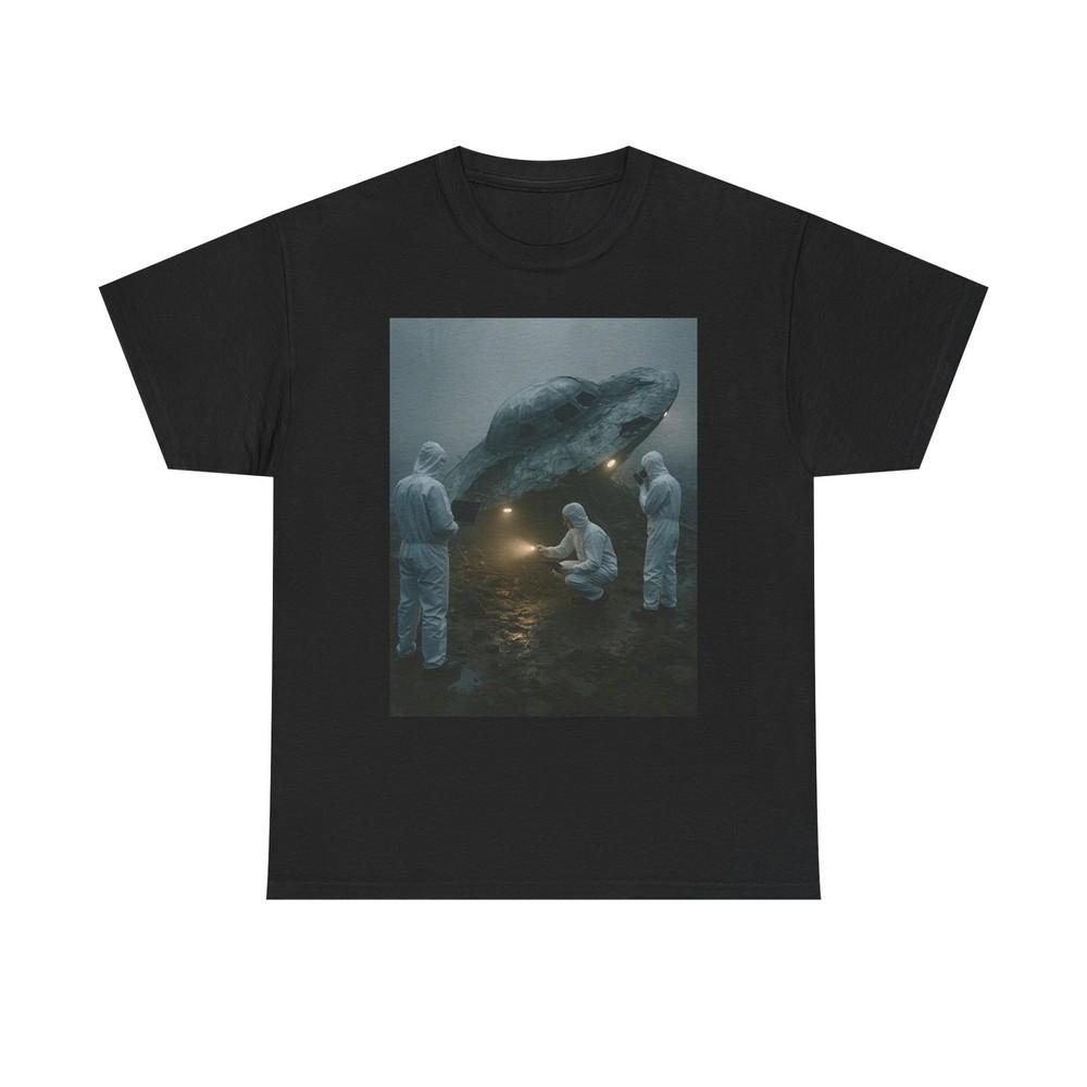 Alien Space Crash Graphic T Shirt MIB Unisex Heavy Cotton Tee