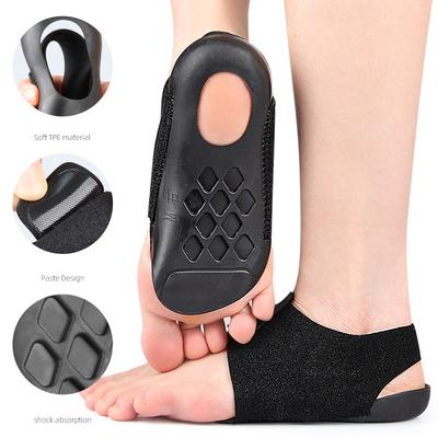 1 Paar Fußgewölbestützmanschette Gepolstertes Weiches Elastisches Gel-Pad Stoff Fußgewölbesocke Für Plattfuß Schmerzlinderung Plantarfasziitis Ferse