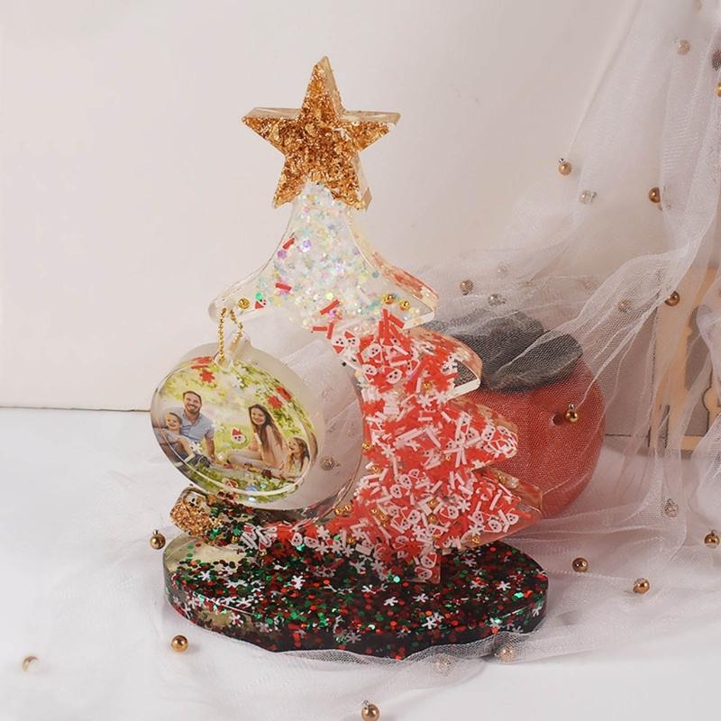 Christmas Tree Silicone Mold Epoxy Resin Mold Table Ornament Making Tool for Making Craft Decorations Easy To Clean
