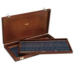Derwent Watercolour, Set of 72 Watercolour Pencils In a Wooden Box, Professional Quality, 32891