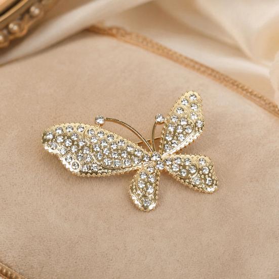 Non-fading Butterfly Brooch Rhinestone for Women, Shape Lapel Pin Lightweight Clip, Sweater Cardigan Coat Suit Scarf Jewelry Accessories