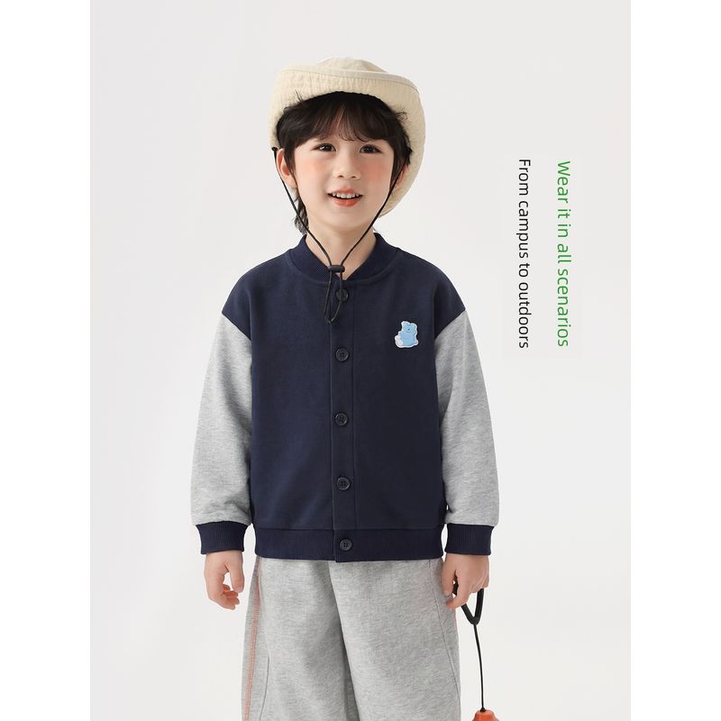 Right European Boys' Baseball Jacket 2026 Spring New Children's Clothing Spring and Autumn Outfit Baby Children's Casual Versatile Top