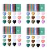 12/24/36Pcs Heart Shape Natural Stone Charm with Inspirational Card For Children School Valentine's Day Exchange Gift