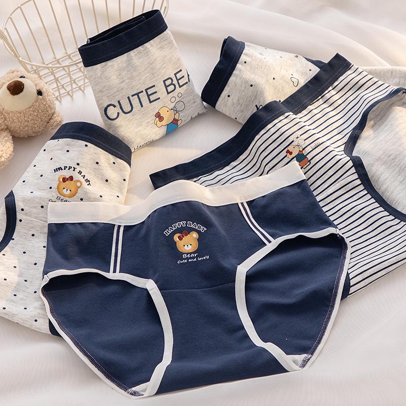 Japanese Women's Mid-Waist Breathable Cotton Hip-Hugging Panties