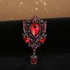 Fashionable Vintage Feng Shui Crystal Brooch, Alloy Inlaid with Rhinestones, Colored Pendant, Brooch, Clothing Accessory