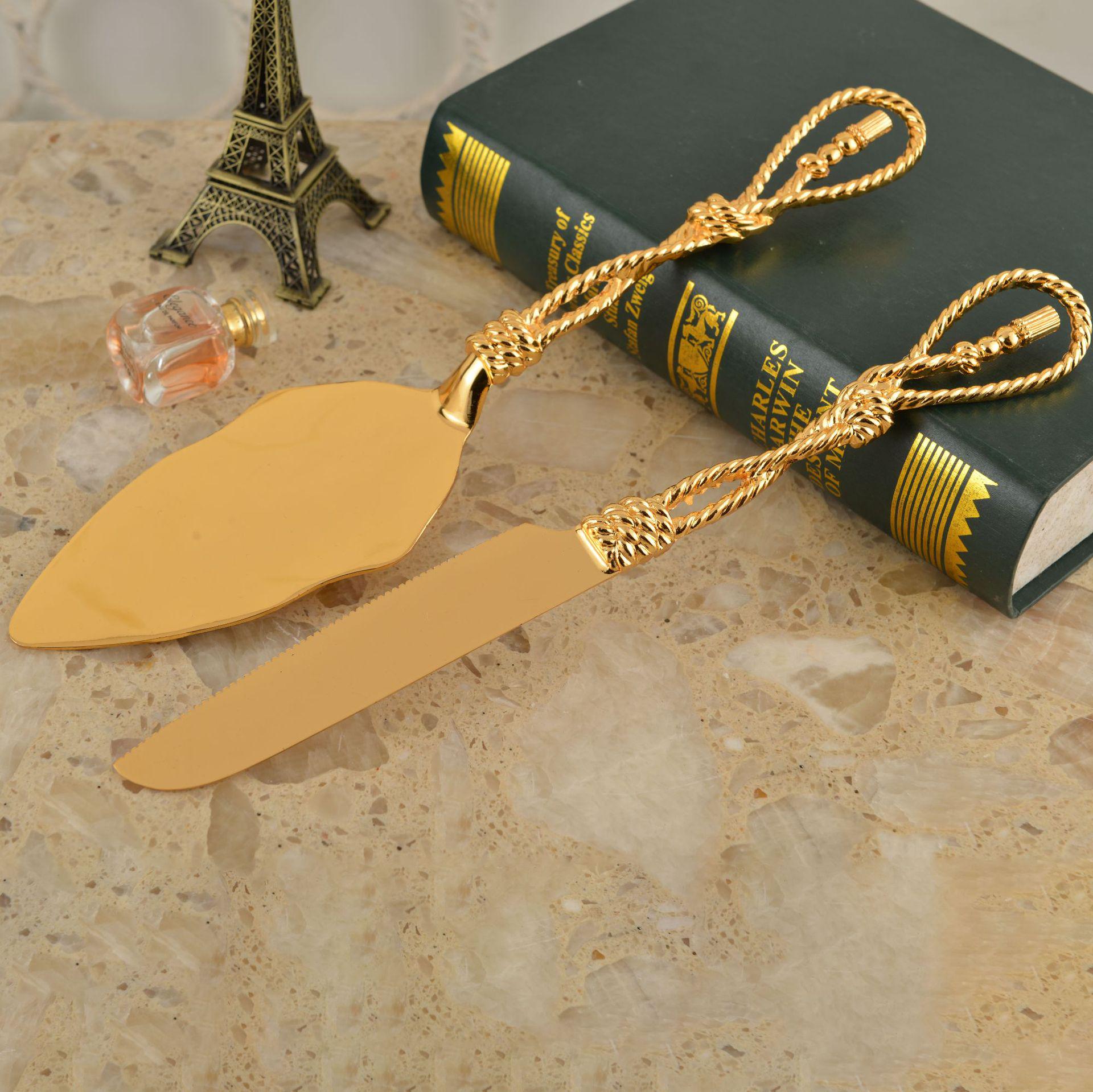 Zinc Alloy Western Cutlery Set: Cake Knife, Fork, Spoon, and Steak Knife Set