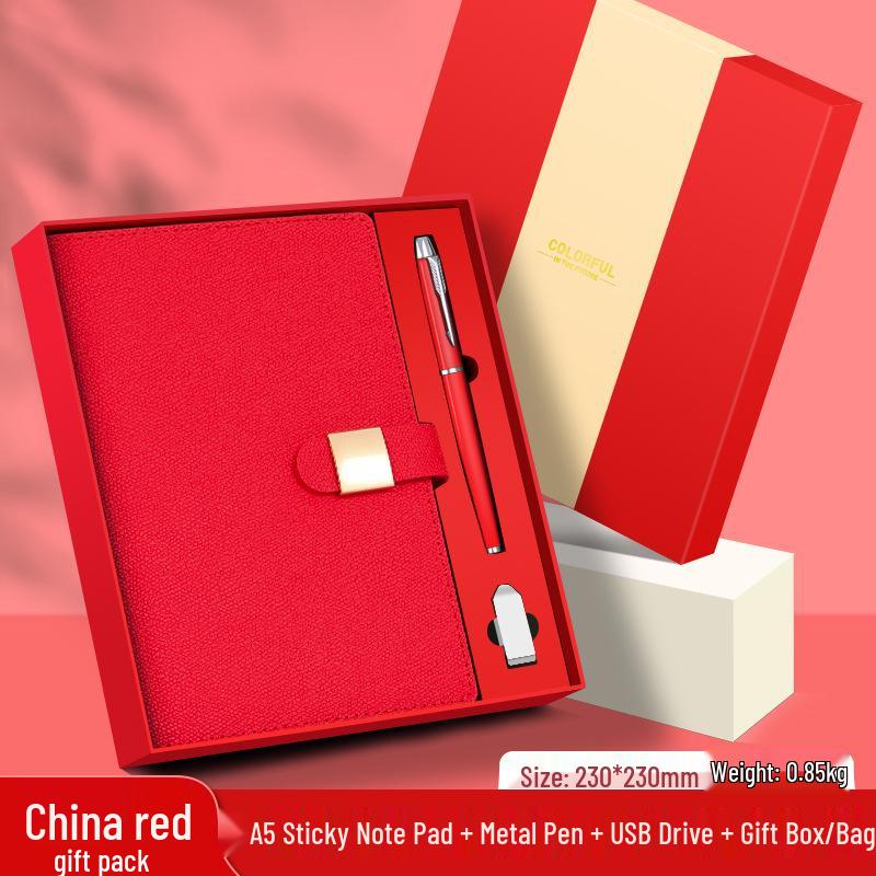 Customized Logo Laptop Gift Set: Thickened Notebook with Clasp, Perfect for Business Office Culture Gifts