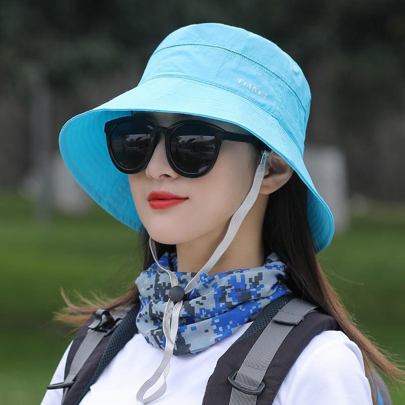Fisherman Hat Summer Outdoor Sun Protection Breathable Wide Brim For Women