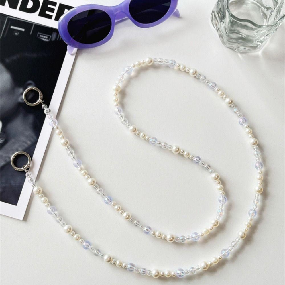 Transparent Crossbody Phone Hanging Chain Pearl Crossbody Phone Lanyard New Year Gifts