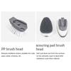 Dish Brush Cup Dishwashing Handheld Scrubber with Dispenser Kitchen Bathroom Bathtub Scrub Housekeeping Room Accessories