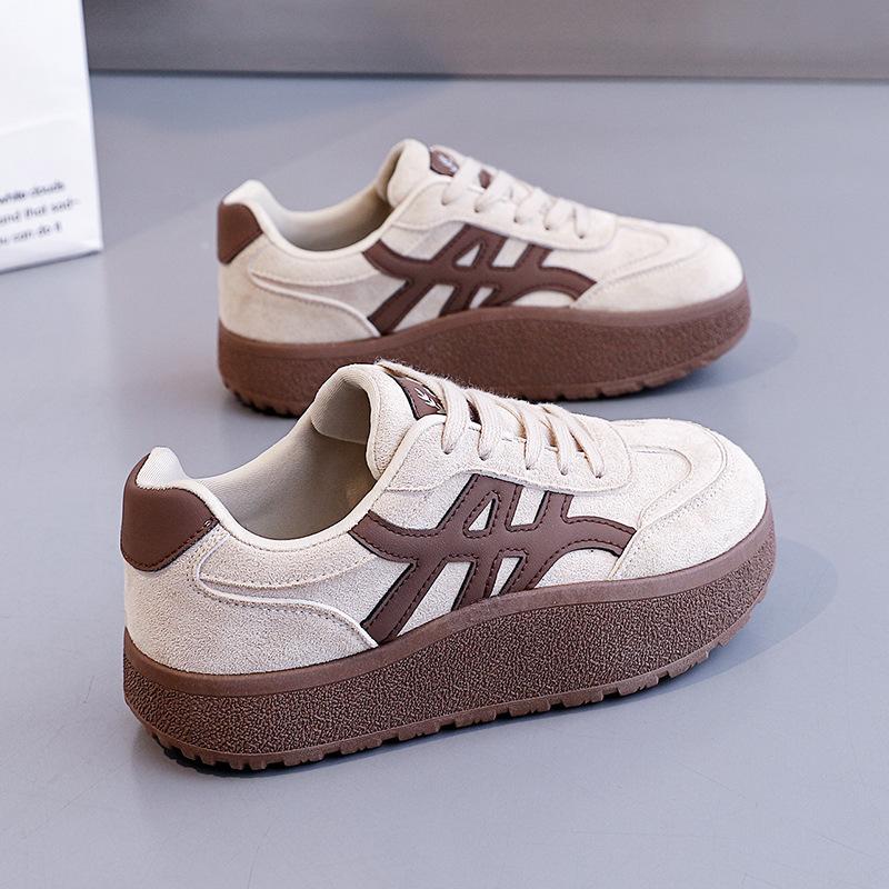 Spring new thick-soled German training board shoes women's ins niche versatile student casual sports shoes YT