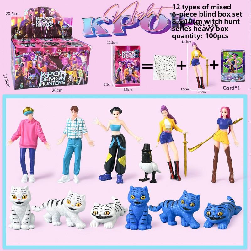 K-Pop New Demon Hunter Girl Group Men's Group Figure Model Blind Box Tide Play Doll Ornament
