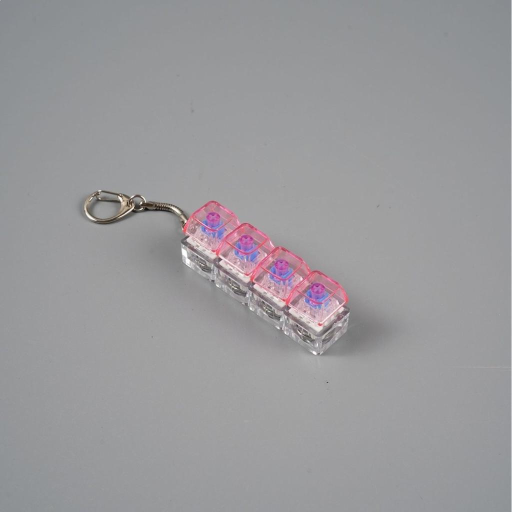 4-Key Russian Strip Popular Mechanical Keyboard Combination Shaft Tester Decompression Toy Keychain Bag Pendant