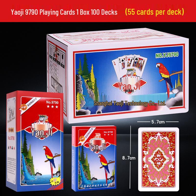 Yaoji 258 Dou Dizhu Guandan Bridge Poker Cards: 100 Decks Premium Playing Cards
