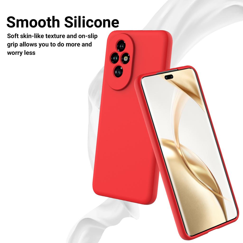 For Honor 200 5G Neo Case Anti-Drop Liquid Silicone Phone Cover with Strap