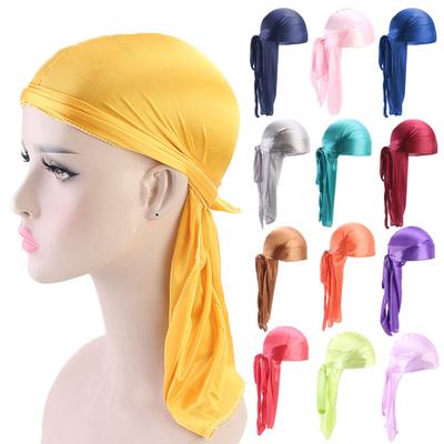 Sweat Wicking Pirate Hat, Imitation Silk Head Wrap, 2 In 1 Pirate Hat Long Tail Scarf, Street Style Turban Hat for Vacation Festival Headwear
