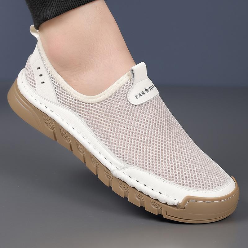Fashion Summer Autumn Mesh Shoes for Men Solid Color Fashion Casual New Designer Shoes Male Soft Sole Light Driving Shoe Man