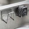 Küchenspüle Schwammhalter Unter der Spüle Organizer Edelstahl Schwammhalter Spülbecken Zubehör Schwammhalter Küche SNJ003