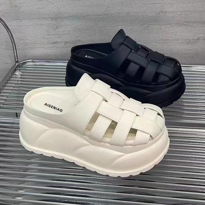 Thick Bottom Baotou Half Slippers Female Outside New Summer Fashion Beach Sandals