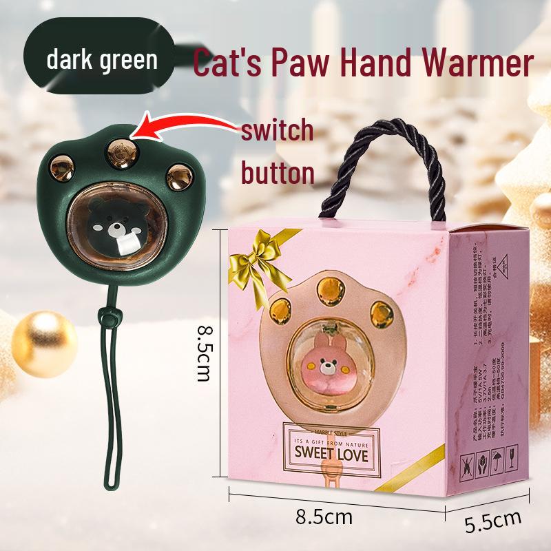 Rechargeable Cat Paw Magnetic Hand Warmer - Portable Electric Heater, Ideal for On-the-Go, Gift Boxed.