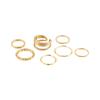 Koreanisches 7-teiliges schlichtes Design Fingerring-Set - Modische Ringe im Cold Style