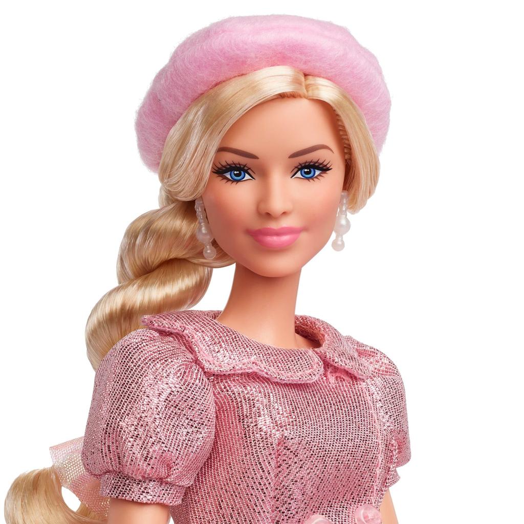 Barbie Pinkfarbene Baskenmütze Signature Black Puppenhaus zum Nachspielen ab 6 Jahren und JBJ53 Ankleidespiel, Oben, Rosa,