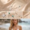 Boho Starfish Pendant Necklace Adjustable Beach Vacation Choker for Women Summer Holiday Party Accessories