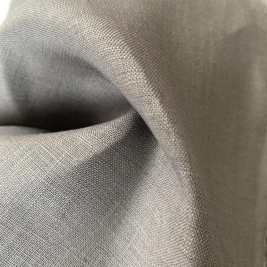 Linen Thin Fabric for Crafts and Handmade Masks 100% (Gray, 200cm)