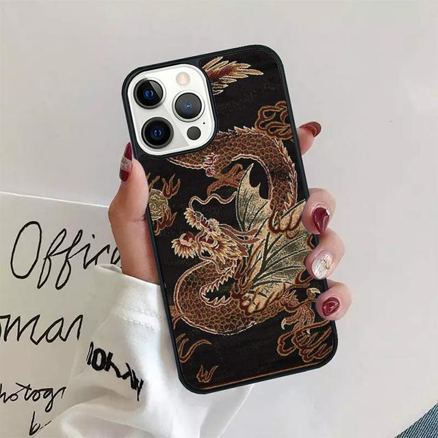 Retro Chinese Dragon Totem Coque Shell For iPhone 17 Air 15 16 14 13 12 Pro Max 11 Pro Max Plus Phone Case Cover