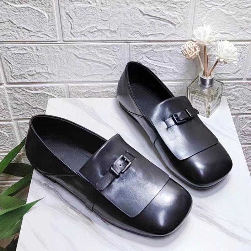 Luxe de niche Baotou chaussures plates d'été pour femmes ne fatiguent pas semelles souples Muller