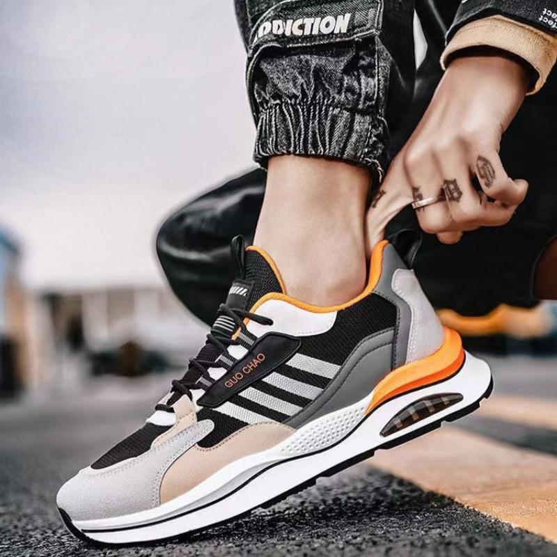 Fashion Men's Sport Shoes Mesh Breathable Casual Shoes Fashion Sneakers Air Cushioning Athletic Running Shoe Men's Tennis Training Shoes